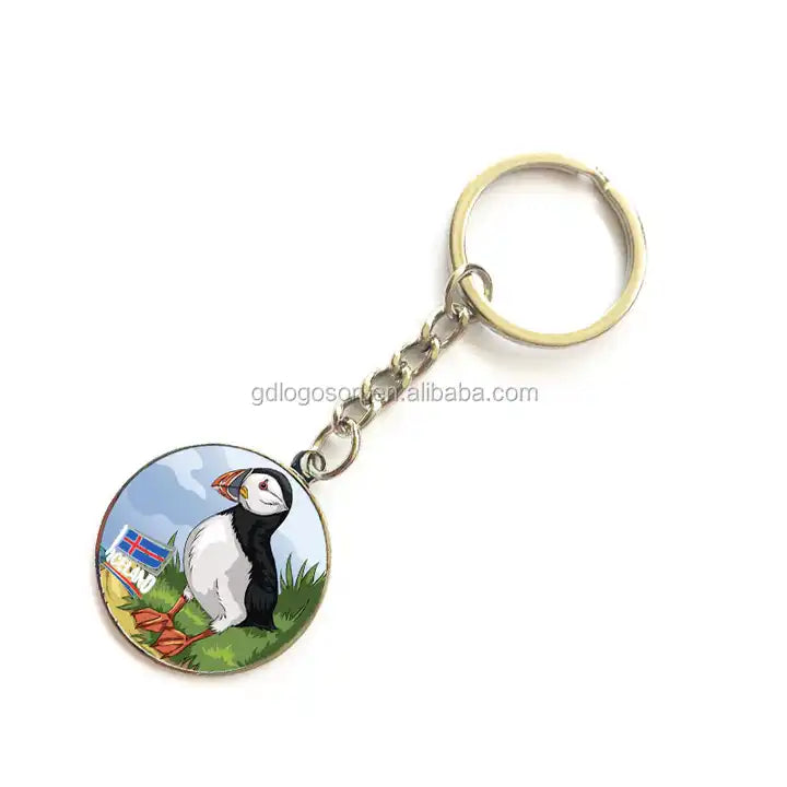 Puffin Keyring Metal Puffin Keyring Metal